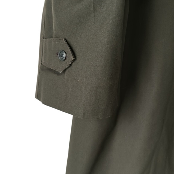 Vintage Plymouth of Boston green weather proof coat zip out lining rain mac M - Picture 5 of 7